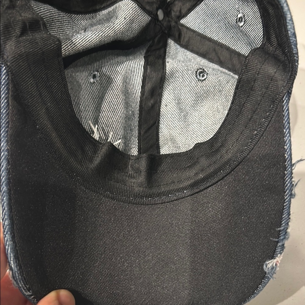 Denim Paris Rhinestone Cap NWOT - Picture 5 of 7
